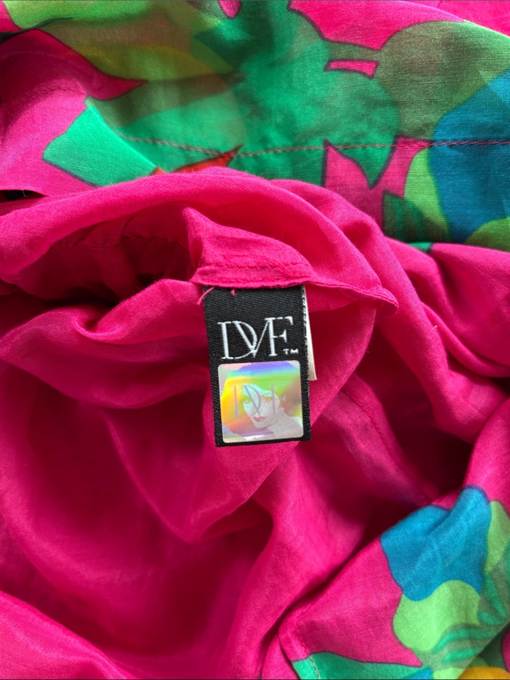 DIANE VON FUSTENBERG Tropical Shift Dress size medium - Picture 5 of 9